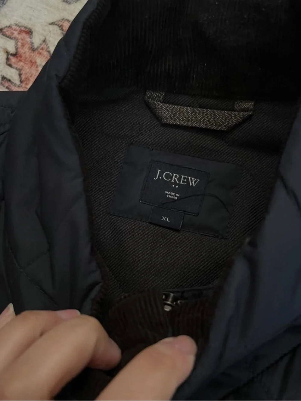 J. Crew navy blue Quilted Lightweight Jacket